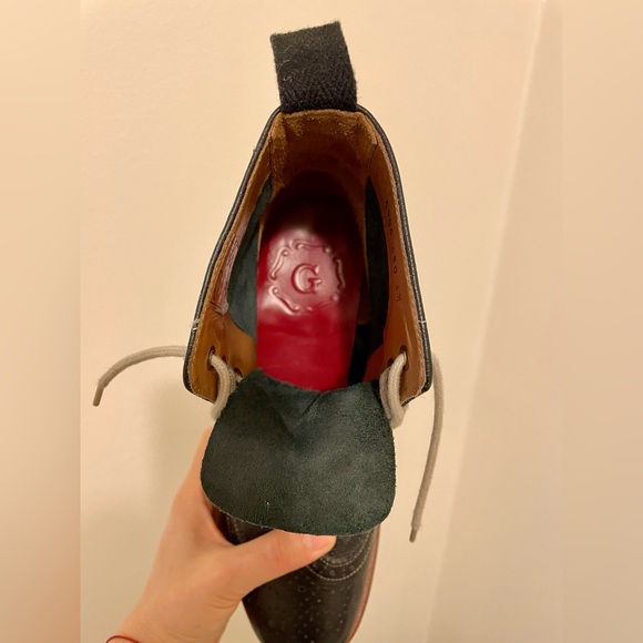 Grenson Women’s Ella Brogue Ankle Boot Size 8 in light black - Picture 4 of 6